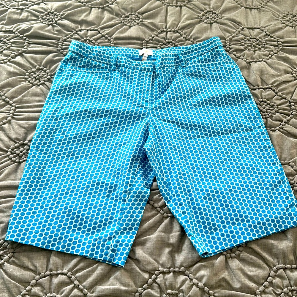 Laundry By Shelli Segal Blue & White Size 8 Shorts 🩵🏝️